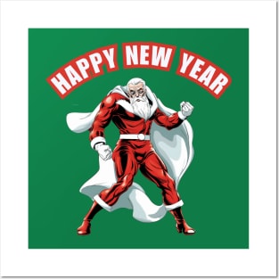 Happy New Year Rock Santa Posters and Art